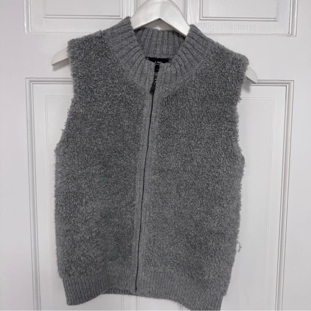 NWOT Line The Label Grey Full Zip Vest XS
